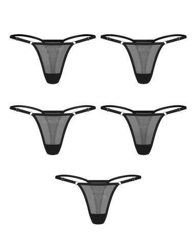 Набір трусиків Obsessive Violami 5-pack thong S/M