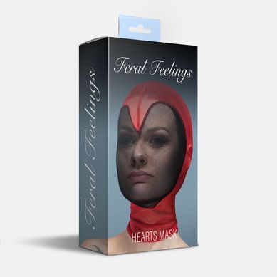 Маска сердце Feral Feelings Hearts Mask Red/Black
