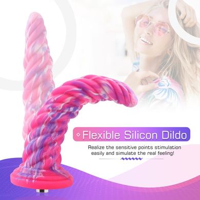 Фантазійний фалоімітатор для секс-машин Hismith 10.12″ Silicone Dildo rose Monster Series