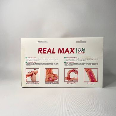 Фалоімітатор з рухомою крайньою плоттю Real Body Real Max (22 см) великий - фото