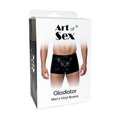 Чоловічі труси Art of Sex Gladiator чорний мокрий оксамит S