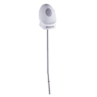 Уретральний зонд LOCKINK SEVANDA Vibrating & E-stim Metal Urethral Sounding White 6 мм - фото