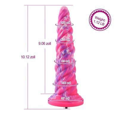Фаллоимитатор для секс-машин Hismith 10.12&Prime; rose Monster Series, Розовый