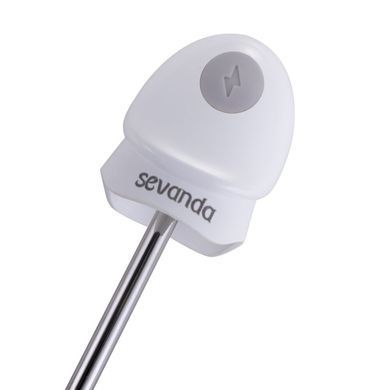 Уретральний зонд LOCKINK SEVANDA Vibrating & E-stim Metal Urethral Sounding White 6 мм - фото