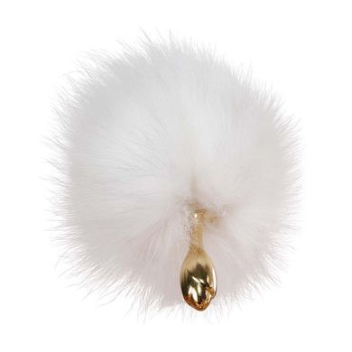 Лисячий хвіст пробка анальна 2,3 см LOCKINK SEVANDA White Fox-Tail Anal Rose-shape Plug