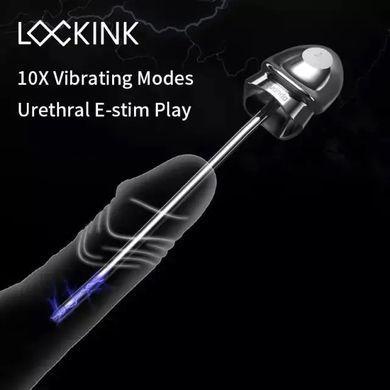 Уретральний зонд LOCKINK SEVANDA Vibrating & E-stim Metal Urethral Sounding White 6 мм - фото