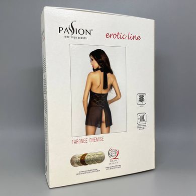 Прозора сорочка і трусики Passion TARANEE CHEMISE black L/XL