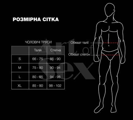 Чоловічі труси Art of Sex Gladiator чорний мокрий оксамит S