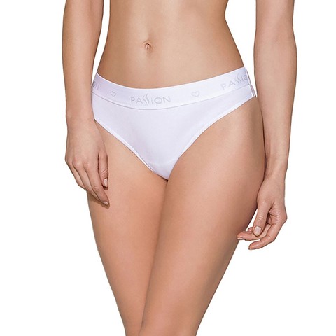 Трусики-бразилиана из хлопка Passion PS005 PANTIES white S