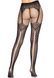 Эротические колготки Leg Avenue Fishnet tights with back seam One size Black - фото товара