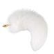 Лисячий хвіст пробка анальна 2,3 см LOCKINK SEVANDA White Fox-Tail Anal Rose-shape Plug