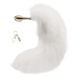Лисячий хвіст пробка анальна 2,3 см LOCKINK SEVANDA White Fox-Tail Anal Rose-shape Plug