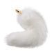 Лисячий хвіст пробка анальна 2,3 см LOCKINK SEVANDA White Fox-Tail Anal Rose-shape Plug