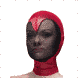 Маска сердце Feral Feelings Hearts Mask Red/Black