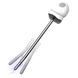 Уретральний зонд LOCKINK SEVANDA Vibrating & E-stim Metal Urethral Sounding White 6 мм - фото товару