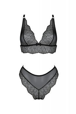 Комплект белья Passion AMBERLY SET black 4XL/5XL - фото