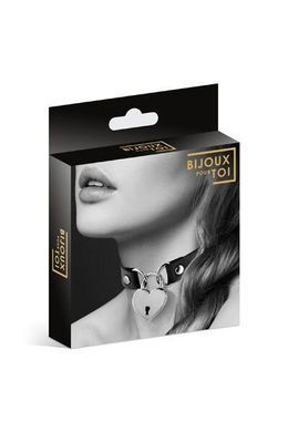 Чокер с замочком-сердечком Bijoux Pour Toi HEART LOCK Black