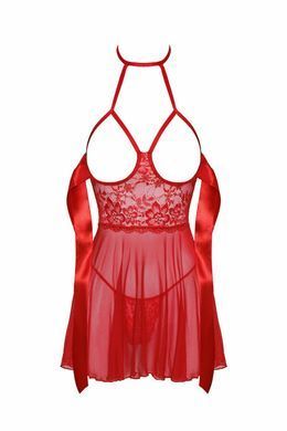 Сорочка и трусики Noir Handmade Kissable Sexy Kiss Babydoll Red S/M