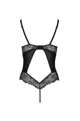 Боди из экокожи и кружева Passion Loona Body black L/XL