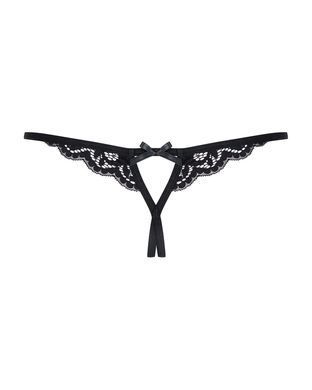 Трусики с доступом Obsessive 831-THC-1 crotchless thong S/M черные