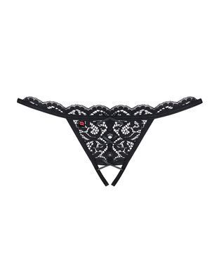Трусики с доступом Obsessive 831-THC-1 crotchless thong S/M черные