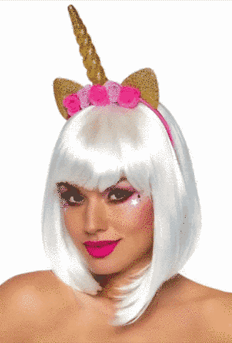 Украшение на голову Единорог Leg Avenue Golden unicorn flower headband