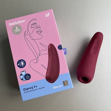 Вакуумный клиторальный смарт-стимулятор Satisfyer Curvy 1 + Rose Red - фото