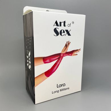 Вінілові мітенки довгі Art of Sex Lora червоні S