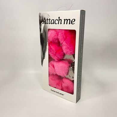 Наручники з плюшевим оздобленням Love To Love ATTACH ME рожеві