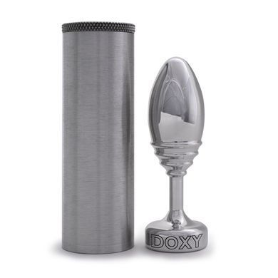 Металева анальна пробка DOXY Butt Plug RIBBED 3,3 см - фото