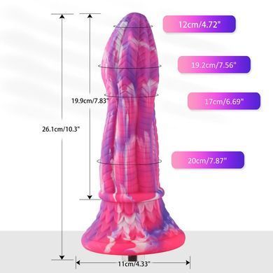 Фаллоимитатор для секс-машин Hismith 10.3&Prime; Silicone Monster Dildo, Розовый