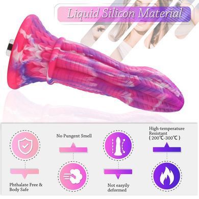 Фаллоимитатор для секс-машин Hismith 10.3&Prime; Silicone Monster Dildo, Розовый