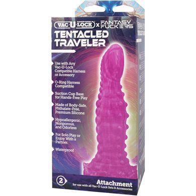 Фалоімітатор Doc Johnson Vac-U-Lock x Fantasy Fuckers Tentacled Traveler 21,6 см - фото