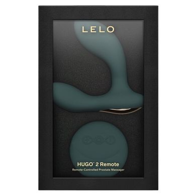 LELO Hugo 2 Remote Green - вибромассажер простаты с пультом управления - фото