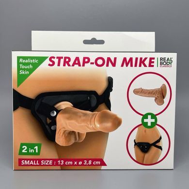 Страпон Real Body Mike (длина 13 см; диаметр 3,8 см) - фото