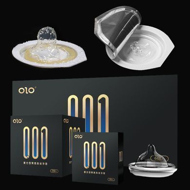 Безлатексний презерватив OLO 001 3 шт, надтонкий поліуретановий - фото