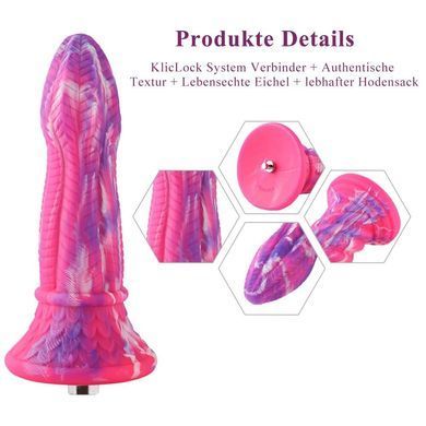 Фаллоимитатор для секс-машин Hismith 10.3&Prime; Silicone Monster Dildo, Розовый