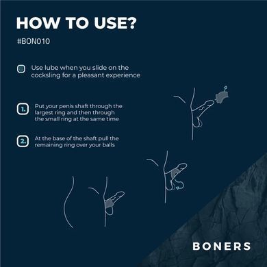 Эрекционное кольцо Boners Clsssic Cocksling Grey - фото