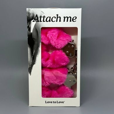 Наручники з плюшевим оздобленням Love To Love ATTACH ME рожеві