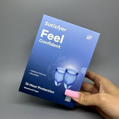 Набір менструальних чаш Satisfyer Feel Confident (dark blue) - фото