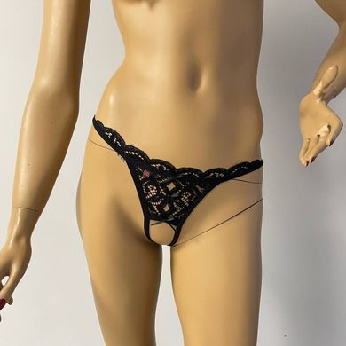 Трусики с доступом Obsessive 831-THC-1 crotchless thong S/M черные