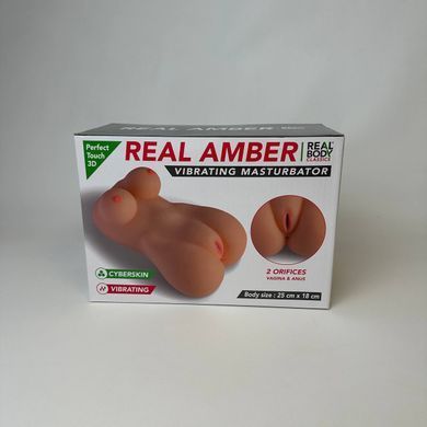 Мастурбатор торс анус та вагіна Real Body Real Amber - фото