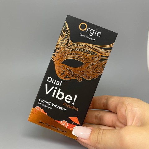 Жидкий вибратор Orgie DUAL VIBE вкус коктейль Секс на пляже (15 мл) - фото