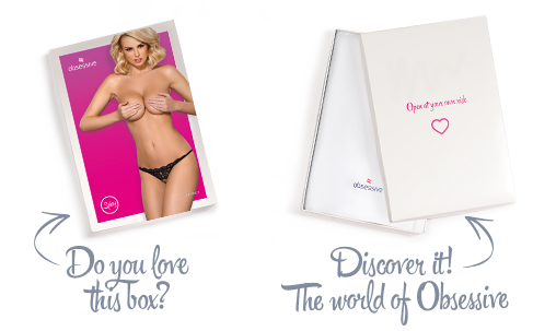 Трусики с доступом Obsessive 831-THC-1 crotchless thong S/M черные