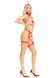 Портупея з чокером і гартери Leg Avenue 2PC Vegan Leather Nurse Harness Teddy and Headband Red S