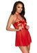 Сорочка и трусики Noir Handmade Kissable Sexy Kiss Babydoll Red S/M