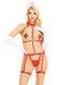 Портупея з чокером і гартери Leg Avenue 2PC Vegan Leather Nurse Harness Teddy and Headband Red S