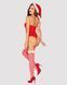 Эротическое боди Obsessive Kissmas teddy red S/M