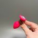 Анальная пробка розовая с кристаллом Loveshop Pink Silicone White (2,8 см) - фото товара