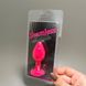 Анальна пробка рожева з кристалом Loveshop Pink Silicone White (2,8 см) - фото товару